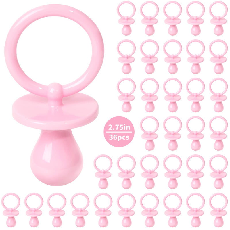[Australia] - 36 Plastic Pacifiers for Baby Shower Game, 2.75‚Äô‚Äô Baby Shower Pacifiers, Pink Pacifiers Baby Shower Decoration DIY, Gender Reveal Party Table Scatter/Baby Shower Party Favors (Pink) 2.75'' Pink 36pcs 