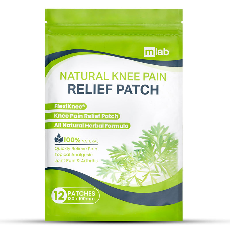 [Australia] - FLexiknee Herbal Knee Patch Set - Natural Wellness Adhesive Patches for Knees - Maximum Strength Warming Relief Pads for Soreness, Swelling, Stiffness, and Joint Discomfort - 1 Pack, 12 Total Patches 