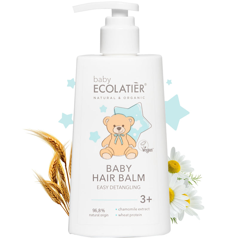 [Australia] - Nourishing Baby Hair Balm Conditioner for Easy Detangling 3+, 250ml - With Chamomile & Wheat Protein, 96.8% Natural, Vegan Baby Conditioner - Softens and Nourishes Delicate Hair - 8.5 Fl Oz 