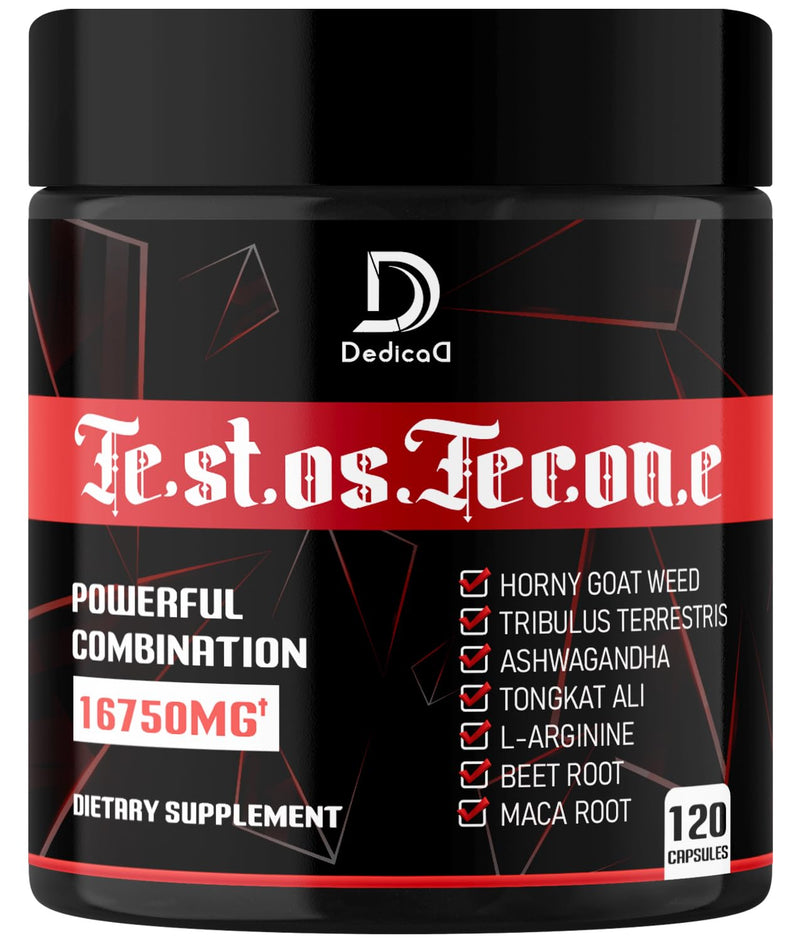 [Australia] - 7 in-1 Ultra Test Support with Tribulus Terrestris Horny Goat Weed L-Arginine Maca Root Tongkat Ali Beet Root - Energy Workout Muscle Strength Support 120 Capsules 120 Count (Pack of 1) 