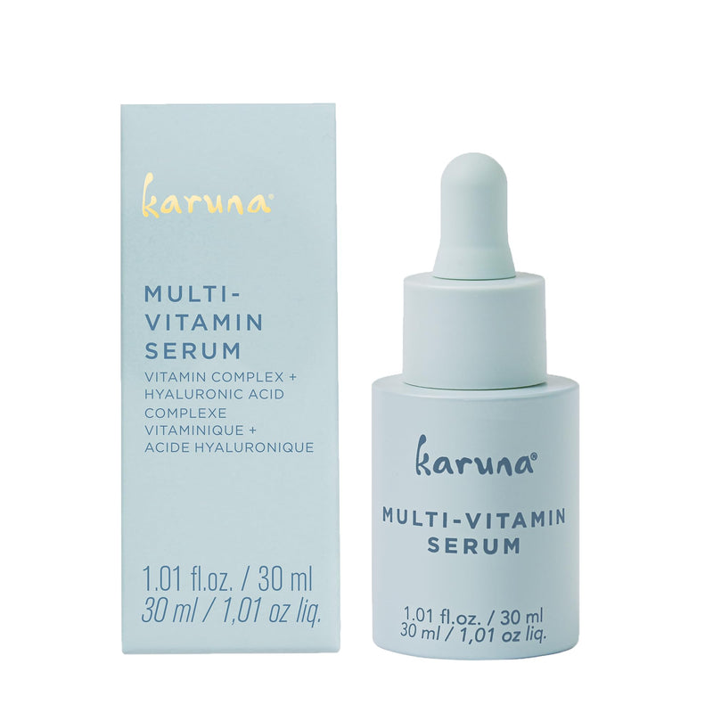 Karuna Multi-Vitamin Serum for Face - Niacinamide Serum with Vitamins A, B3, B5, B6, C & E - K-Beauty Anti-Aging Brightening Face Serum for Fine Lines, Uneven Tone & Dullness, All Skin Types, 30ml