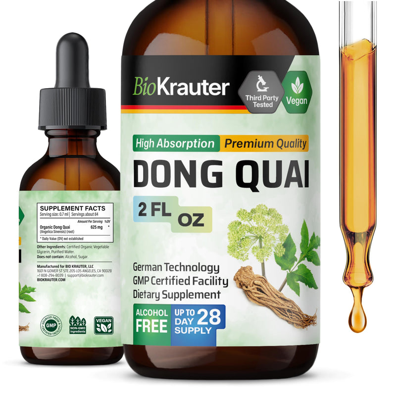 [Australia] - Dong Quai Tincture - Organic Angelica Root Liquid Extract - Women’s Health Support - Alcohol and Sugar Free - Vegan Drops 2 Fl.Oz. 2 Fl Oz (Pack of 1) 