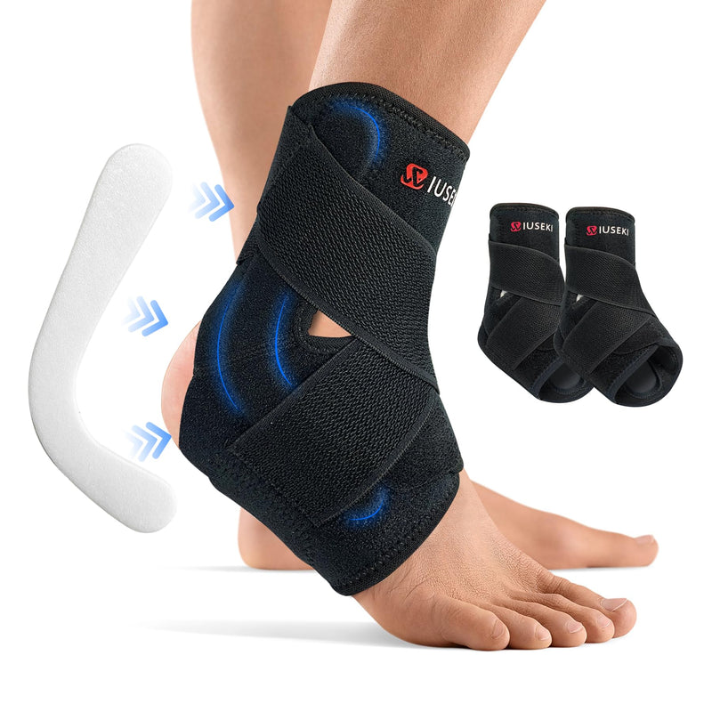 [Australia] - 2 Pack Ankle Brace Stabilizers,Ankle Sprain Pain and Discomfort for Men & Women Injury Recovery Ankle Support,for Running Volleyball Basketball(Medium) Medium 