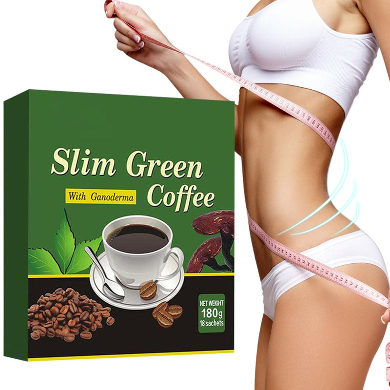 [Australia] - Premium Green Coffee Bean Extract Powder - Gluten-Free Green Coffee Bean Extract Supplements with 10 Natural Health Blends, Instant Coffee, 180g (18 Sachets) 