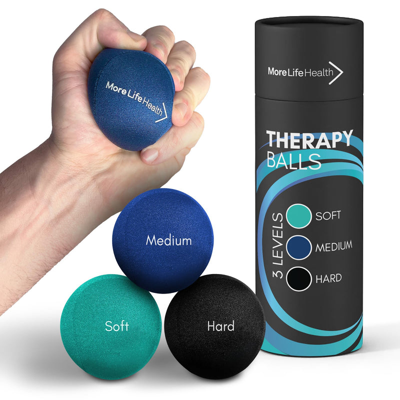 [Australia] - Hand Balls for Therapy - Hand Balls for Arthritis and Carpal Tunnel - Hand Exercise Ball for Improved Grip - Stress Balls for Adults 3 Balls 