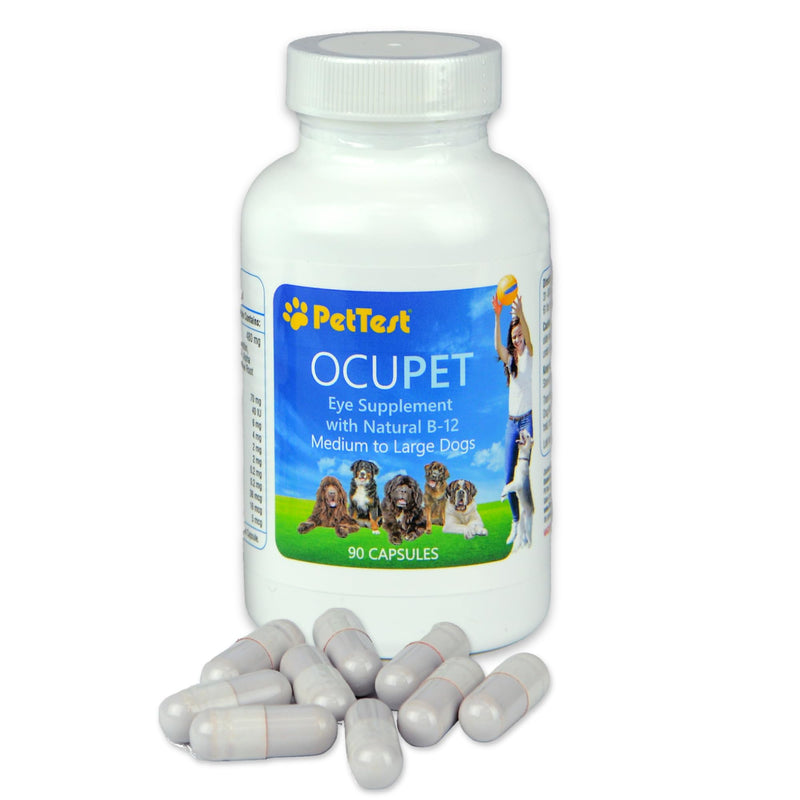 Ocupet Advanced Vision and Eye Health Supplement for Medium to Large Dogs Packed with Natural B12, Grape Seed Extract and Lutein to Support Pets with Diabetes or Eye Related Conditions-90 Capsules Medium-Large_Dogs - PawsPlanet Australia