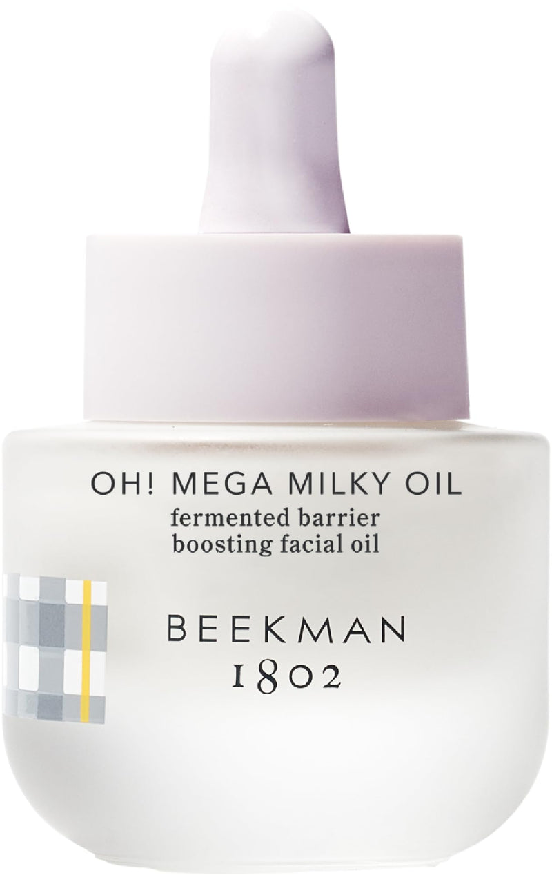 Beekman 1802 Oh! Mega Milky Facial Oil Serum, 0.5 fl oz | Vitamin C & Niacinamide Serum for Hydration & Barrier Support, Lightweight Face Oil, Non-Greasy, Sensitive Skin Safe 0.5 Fl Oz (Pack of 1)