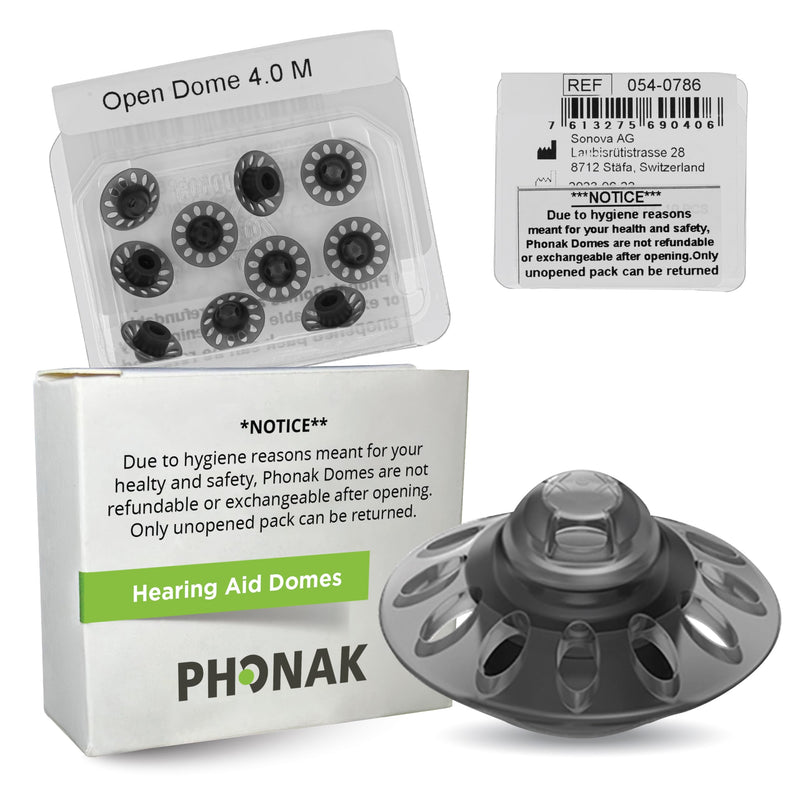 [Australia] - Phonak Open 4.0 Dome Medium (0.35 inch=9mm) 10 Domes, Genuine OEM Switzerland Replacement by Sonova, Hearing Aid Domes for Phonak Audeo Marvel Paradise Lumity Accessories -1 Pack/10 Domes Total 