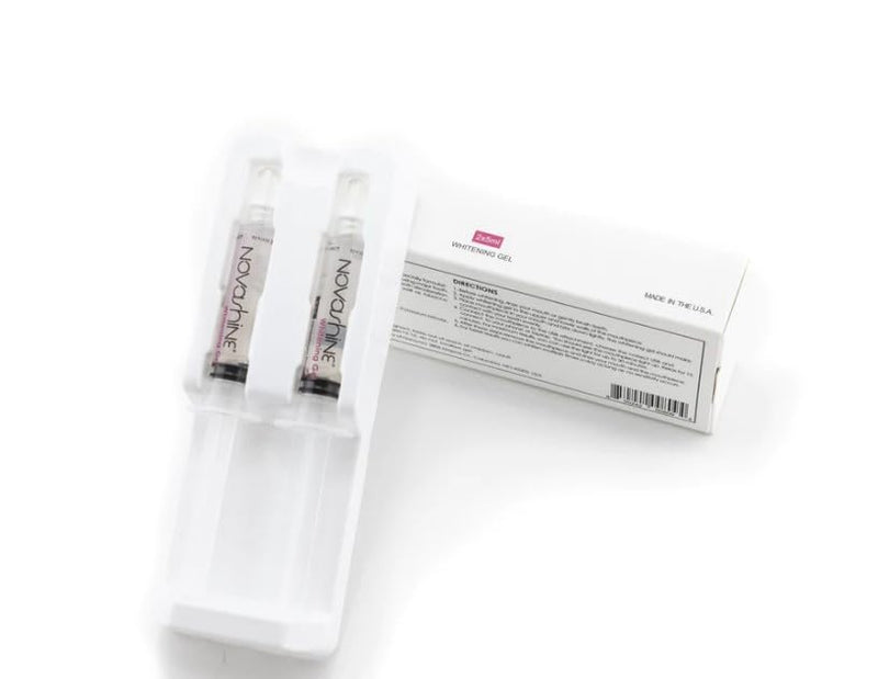 [Australia] - Novashine Teeth Whitening Gel Syringe Refill Pack 2X 5ml Syringes, No Sensitivity, Use with Novashine LED Light 1 