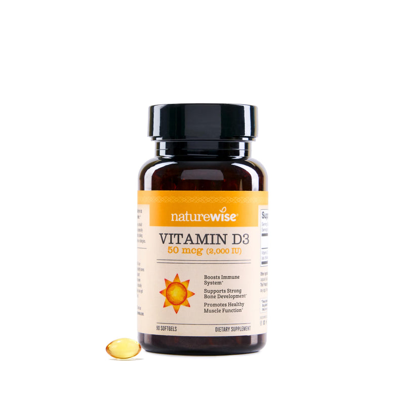 NatureWise Vitamin D3 2000IU Supplement, Immune Support, 90 Mini Softgels | Vitamin D 50 mcg - Organic Extra Virgin Olive Oil - Muscle & Bone Support - Gluten Free & USA Manufactured - 90-Day Supply 90 Count (Pack of 1) 2000 IU