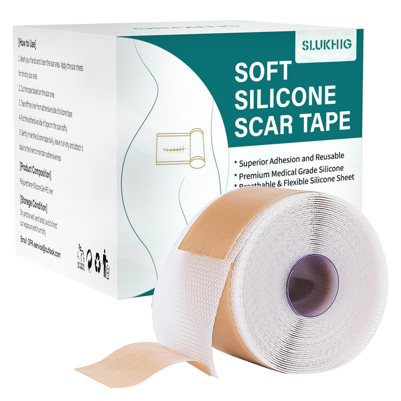 [Australia] - Silicone Scar Sheets (1.6"x 158" Roll-4M), Silicone Scar Tape for Scar Removal Treatment, Reusable Silicone Scar Strips for C-Section, Keloid, Burn, Acne, Surgical Scars 1.6"×158" 
