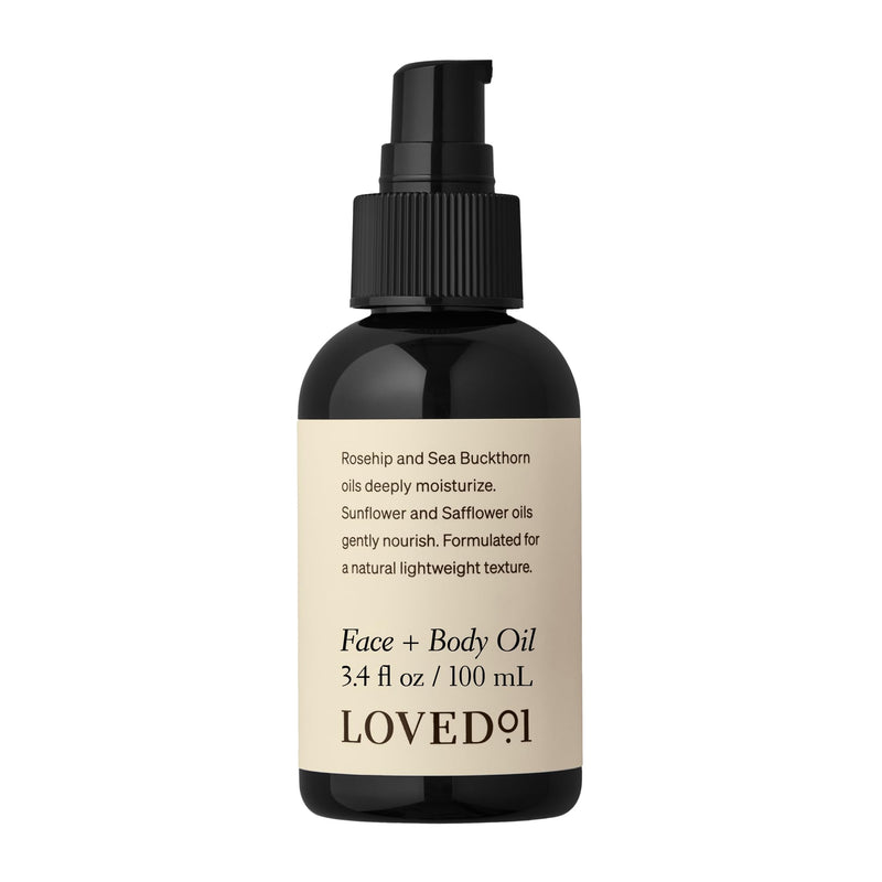 Loved01 Face & Body Oil, John Legend Skincare, Vitamin A & E, Fades Scars, Stretch Marks & Hyperpigmentation, Lightweight Non-Greasy, Daily Hydration, Vegan & Cruelty-Free, 3.4 oz 3.4 Fl Oz (Pack of 1)