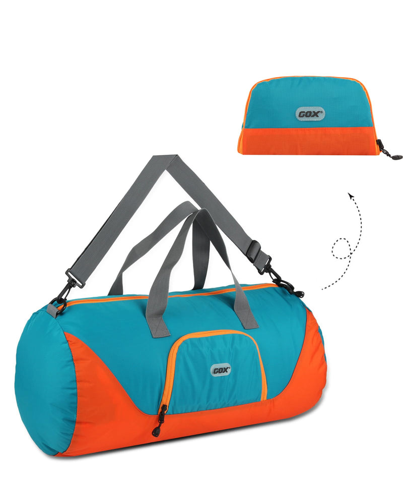 Packable Nylon Compact Foldable Large Duffle Bag for Travel Carry On Bag | Travel Duffle Bag Light Men Sports Duffel Bags Tote Turquoise