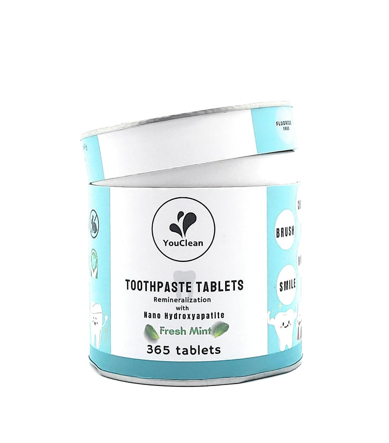 [Australia] - Refill Pack - 365 Toothpaste Tablets - Natural Remineralization & Whitening with Nano Hydroxyapatite - Travel or Daily Use - Fluoride Free (Mint365) Mint365 