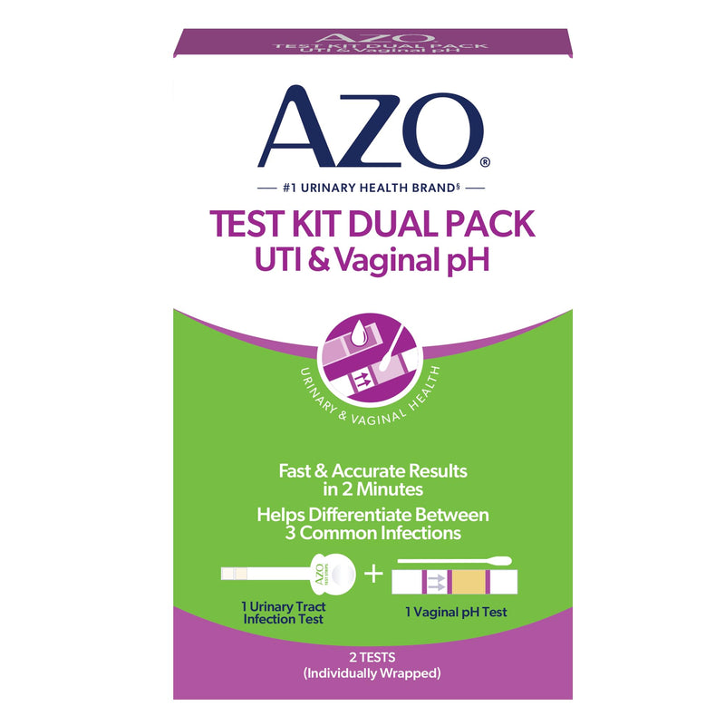 AZO Urinary Tract Infection (UTI) Test Strip + Vaginal pH Test Kit, Fast & Accurate Results, from The #1 Most Trusted Brand, FSA/HSA Eligible Pack of 1