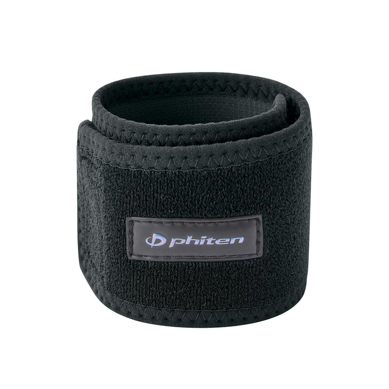 [Australia] - Phiten Metax Wrist and Ankle Wrap – Permeated with Aqua-Metals for Sports, Exercise, Workouts, Daily Wear for Men and Women - Pair, Black, One Size Fits Most 
