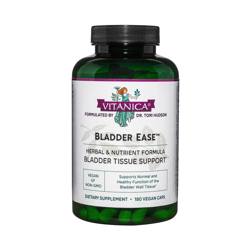 Vitanica Bladder Ease - Herbal Supplement for Urinary Tissue Health Support - Healthy Function of the Organ Wall Lining - Wellness with Vitamin A - Vegan - 180 Capsules Style