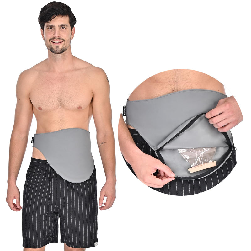 [Australia] - Colostomy Bag Covers for Men and Women, Ileostomy bag covers, Colostomy Supplies Gray XX-Large 