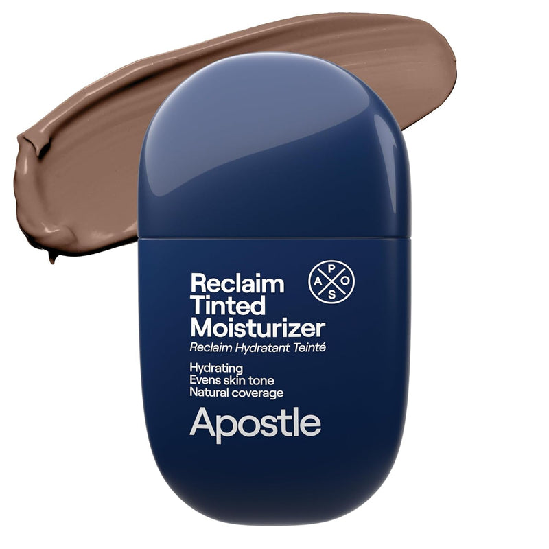 APOSTLE Reclaim Tinted Moisturizer for Men (3 Port Antonio) - Niacinamide, Vitamin E, Squalane, Hyaluronic Acid, Tinted Face Moisturizer For Men. Hydrates, Evens Skin Tone, 1 Fl. Oz. 03 Port Antonio