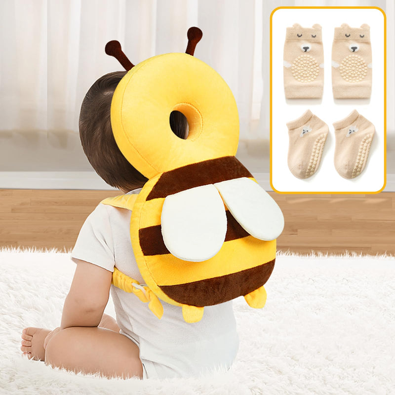 [Australia] - Baby Head Protector Backpack: Alarm Function,Adjustable and Ultra-Light(Bee) Bee 