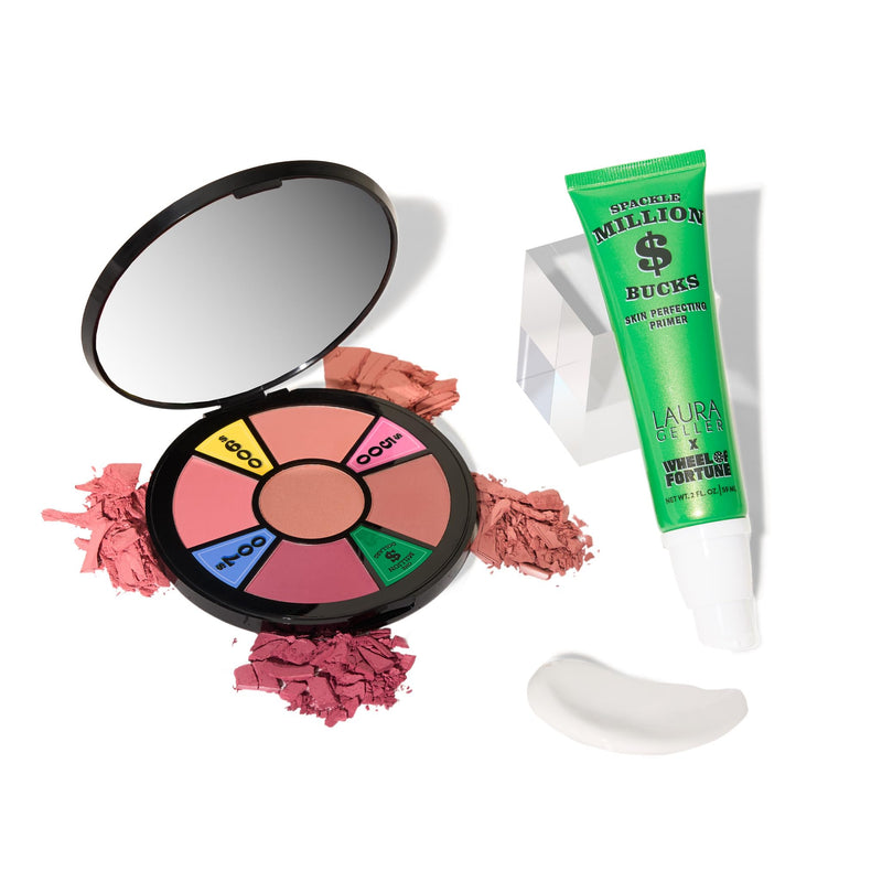 [Australia] - LAURA GELLER NEW YORK Wheel for Fortune Million Bucks Spackle Makeup Primer and Face the Day Blush Palette Kit 
