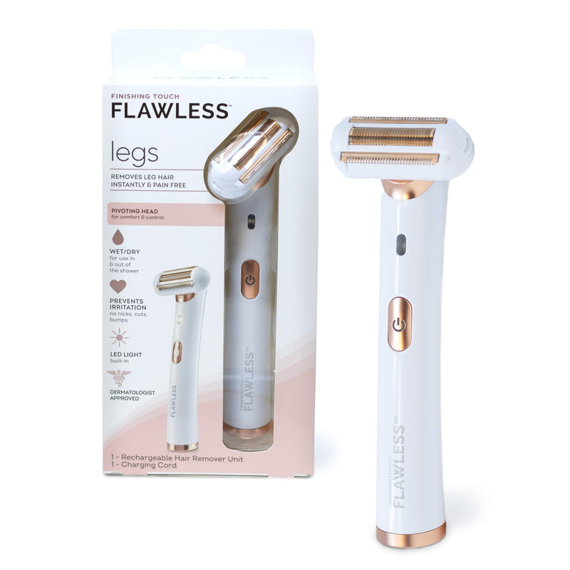 [Australia] - Finishing Touch Flawless Legs, Electric Razor for Women, Pivoting Head Leg Hair Remover with LED Light for Instant and Painless Leg Hair Removal New Version 