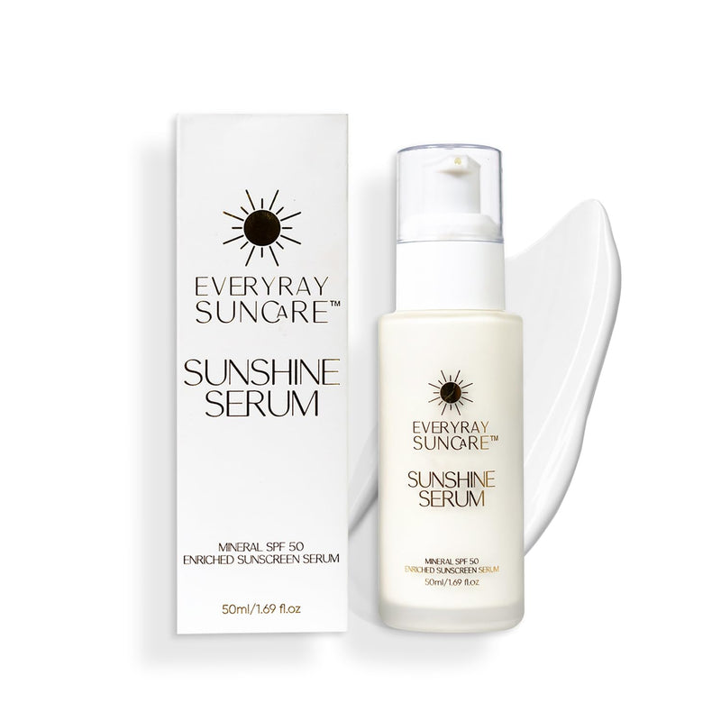 Sunshine Serum - Enriched Mineral Suncreen Serum - 1.69 fl oz - SPF 50 with skin hydrating squalane and Vitamin C - For All Skin Types and Skin Tones