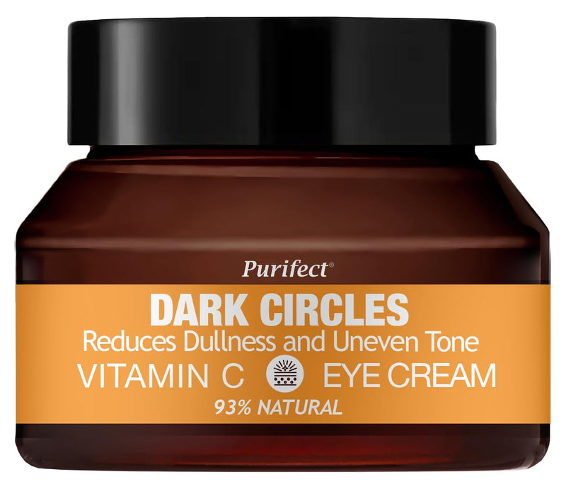 Purifect Dark Circles Vitamin C Eye Cream Skin - Brightening Under Eye Cream Treatment for Women & Men, Hydrates & Moisturizes, Helps Dryness & Wrinkles, Use Day or Night - 1 fl oz