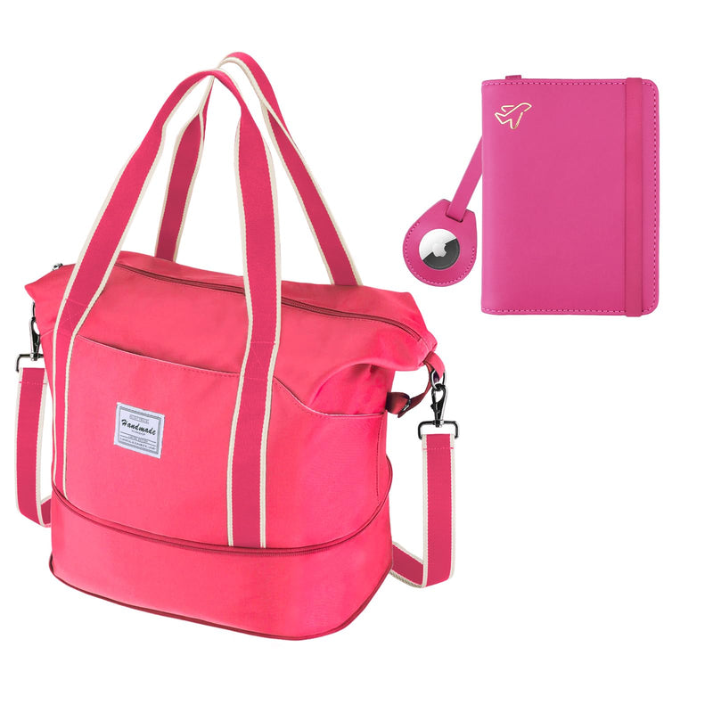 Travel Duffel Bag & Airtag Passport Holder Bundle