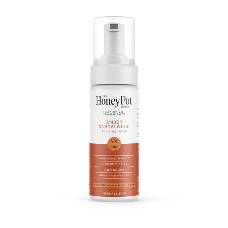 [Australia] - The Honey Pot Company - Feminine Wash - Herbal Infused Feminine Hygiene Wash for Sensitive Skin Types - PH Balanced Plant Based Feminine Products - Amber Sandalwood - 5.51 Fluid Oz. 5.51 Fl Oz (Pack of 1) 