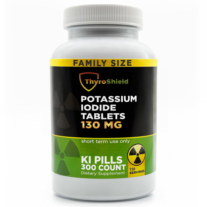 [Australia] - Potassium Iodide Tablets - 130mg Iodine Tablets for Radiation Exposure | Nuclear Fallout Pills (300 Count (Pack of 1) (300 Count (Pack of 1), 300, Count) 300 Count (Pack of 1) 