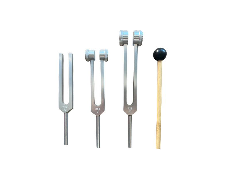 [Australia] - Sound Therapy Tuning Forks (128Hz, 256Hz, 512Hz) for Healing Repairing Nervous System Musical Instrument and Stress Reliever Testing Health Care 