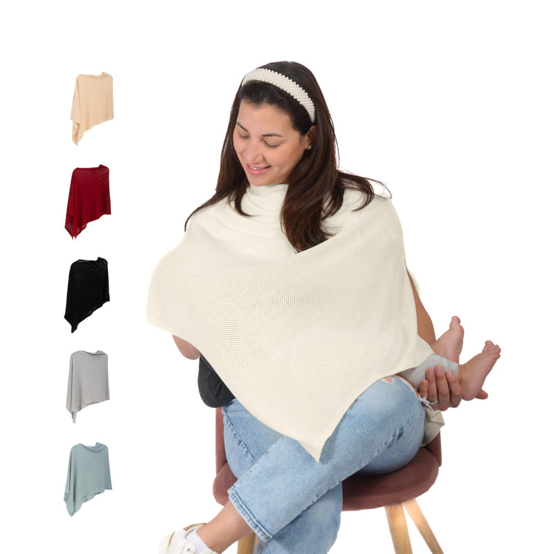 [Australia] - Breathable Nursing Cover Up for Breastfeeding - Privacy Nursing Covers - Newborn Essentials Must Haves - Improved Ponchy by Gold Mamas - Sand Sand/Beige 