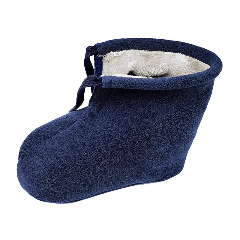 Winter Warm Cast Sock, Thick Fleece Foot Cast Cover - Below the Knee Toe Boot Cover, Protective and Washable Sleeve Wrap, Foot Warmer, Navy Blue S