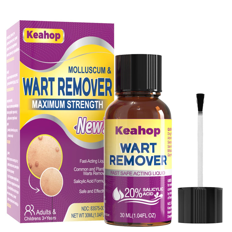 [Australia] - Liquid Wart & Corn Gel 30 ml, Maximum Strength Salicylic Acid Wart Liquid Fast-Acting for Plantar, Common and Flat,Safe for Children and Adults,1.04oz 