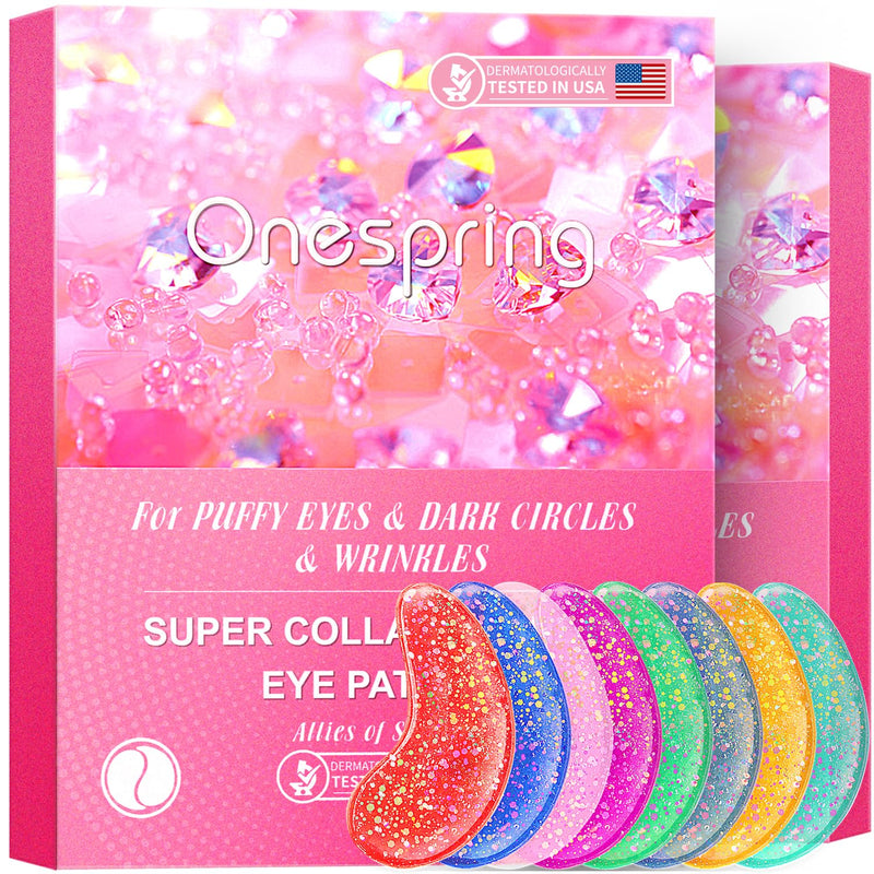 [Australia] - Under Eye Patches (24 Pairs) - Upgrade Eye Gel Pads for Wrinkles, Puffy Eyes, Dark Circles, Eye Bags, Natural Collagen Eye Gels Pads, Under Eye Mask Patches for Refreshing, Revitalizing 24 Count (Pack of 1) Pink 