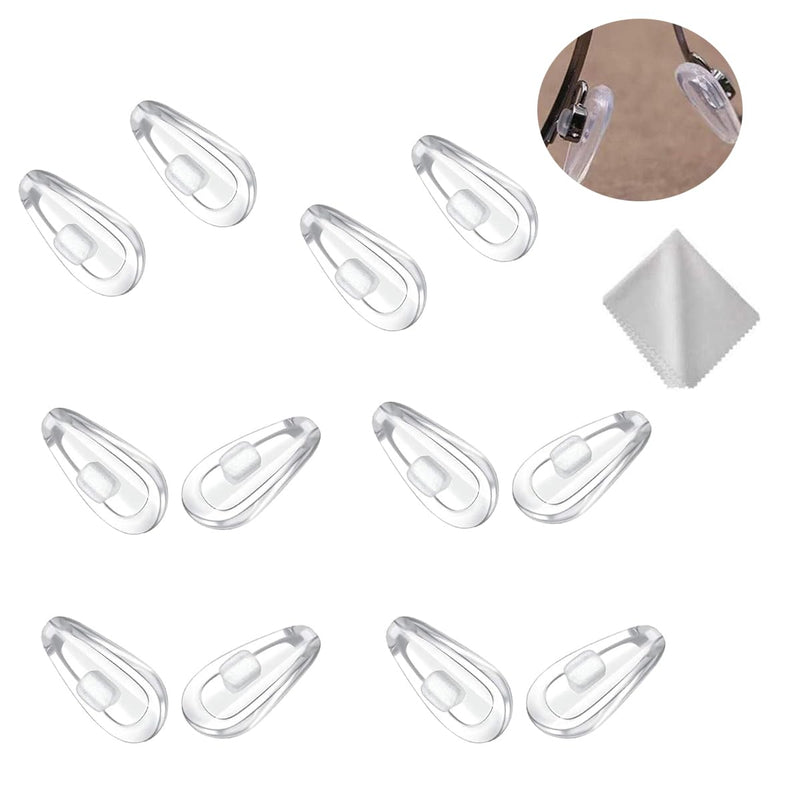 [Australia] - Push-in Eyeglasses Glasses Nose Pads, 6 Pairs 15mm Soft Silicone Air Cushion Air Chamber Glasses Replacement Nosepad, Anti-Slip Nose Piece for Eye Glasses Sunglasses 