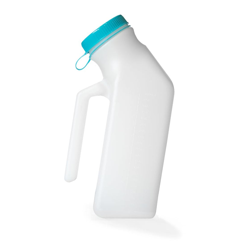 [Australia] - MedVance- Urinals for Men 1000ml with Glow in The Dark Spill Proof Pop Cap Lid, Plastic Pee Bottles for Men, Male Urinals, Pee Container Men, Portable Urinal for Car, Elderly & Incontinence (1 Pack) 