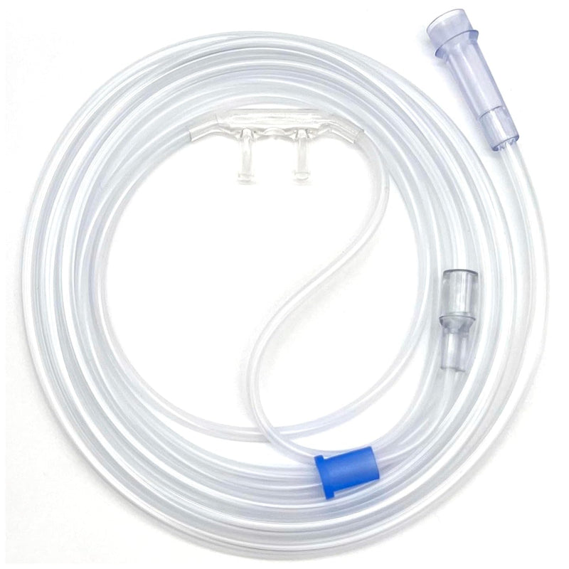 [Australia] - Soft Nasal Cannula 5-Pack - Oxygen Cannula, Curved Prongs, 2Ft Crush-Resistant Tubing - Nasal Tubes, Oxygen Concentrator Supplies - Soft Curved Nose Piece, Standard Size, Standard Flow 6 LPM 