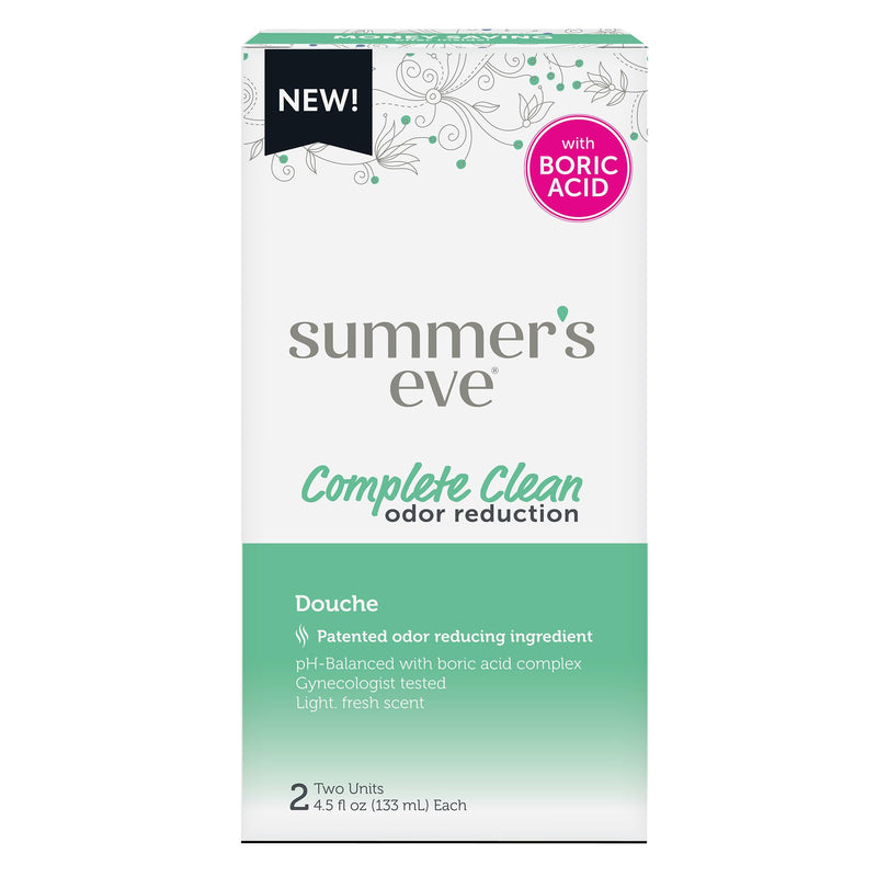 [Australia] - Summer's Eve Feminine Douche, Complete Clean Odor Reduction with Boric Acid Complex, 2 Units, 4.5 oz Each Sanitary Napkin 