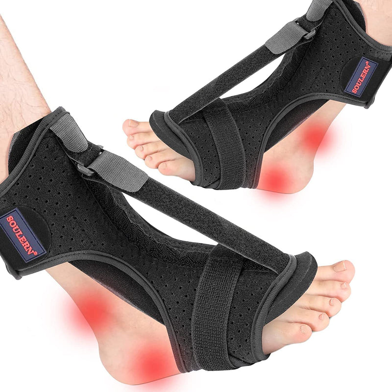 [Australia] - 2 Pack Plantar Fasciitis Night Splint Drop Foot Orthotic Brace, Adjustable Plantar Fasciitis Brace, Improved Dorsal Night Splint for Effective Relief from Plantar Fasciitis 2 Pack 