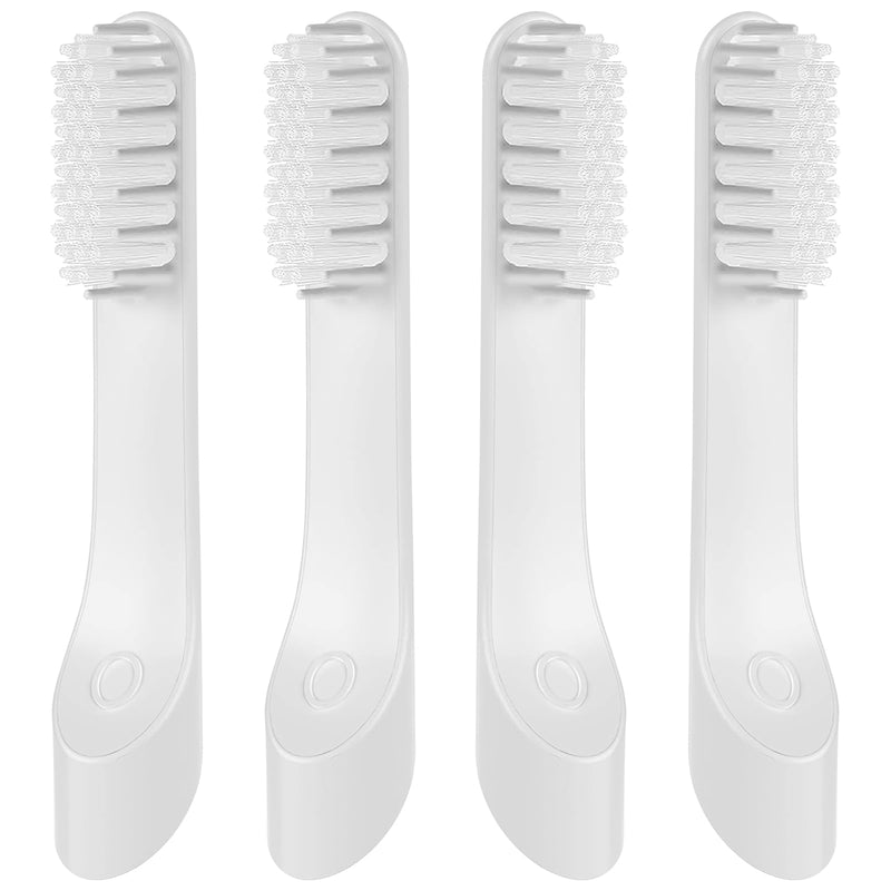 [Australia] - Toothbrush Replacement Heads for Quip - Adult Refill Electric Toothbrush Heads, Light Grey, 4-Pack 