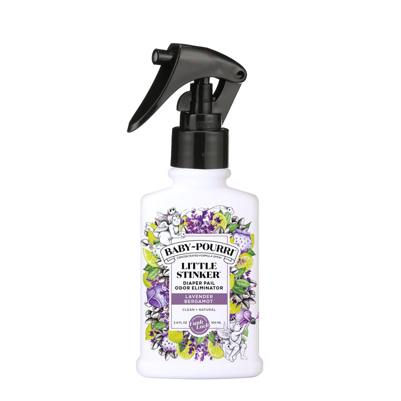 [Australia] - Baby-Pourri Little Stinker Diaper Pail Odor Freshener Spray, 3.4 Fl Oz - Lavender, Bergamot, Eucalyptus and Vanilla 
