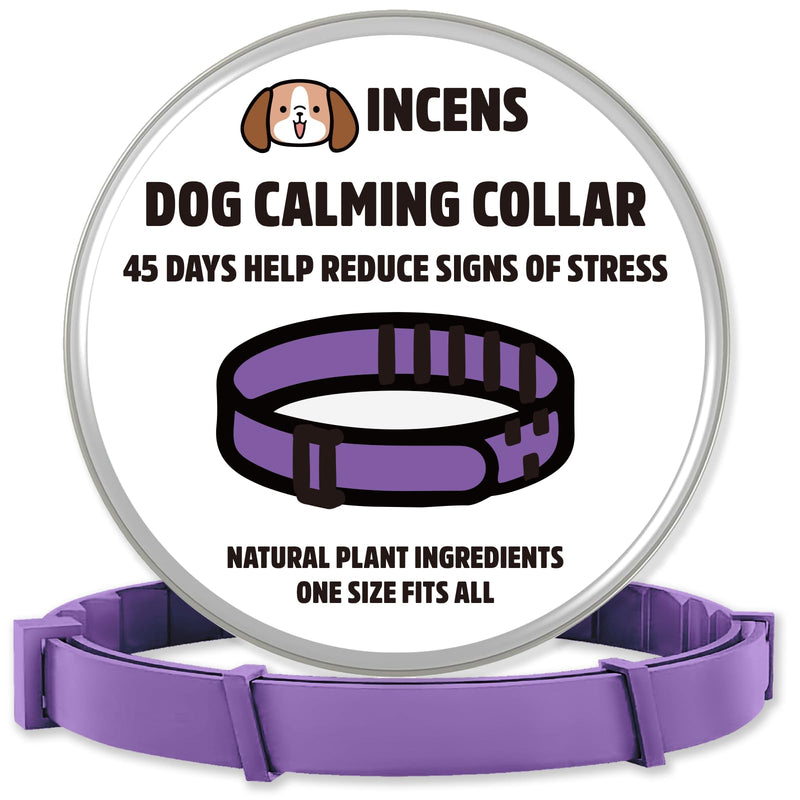 Calming Collar for Dogs, Designed to Alleviate Anxiety in Dogs, is Adjustable and Lasts for 45 Days. It is Suitable for Small and Large Dogs, and Comes in Purple - 1 Pcs - PawsPlanet Australia