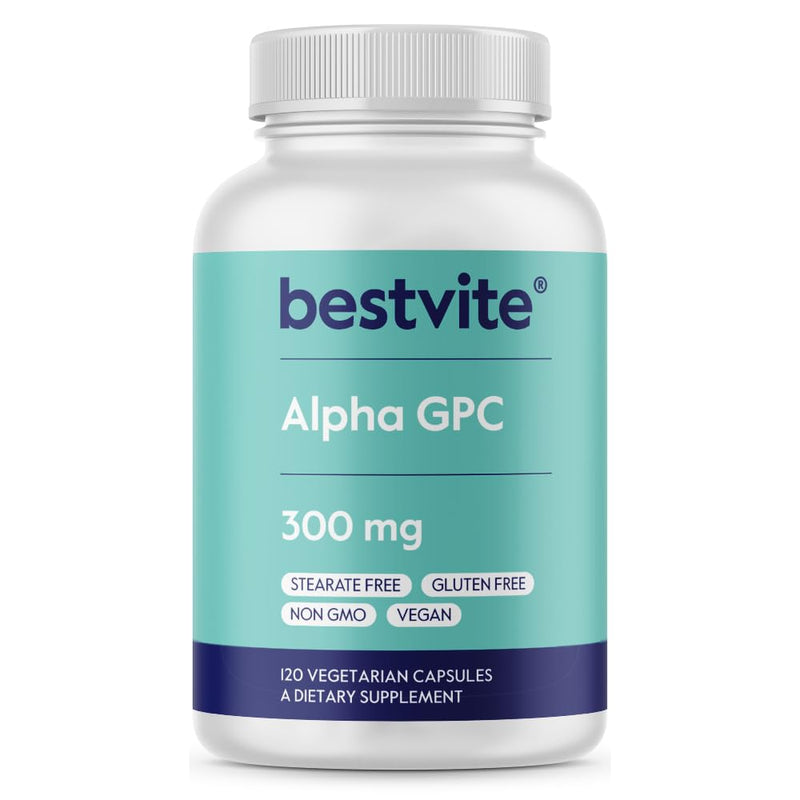 [Australia] - BESTVITE Alpha GPC Choline 600mg Per Serving (120 Veggie Capsules) - No Stearates - Vegan - Non GMO - Gluten Free 120 Count (Pack of 1) 
