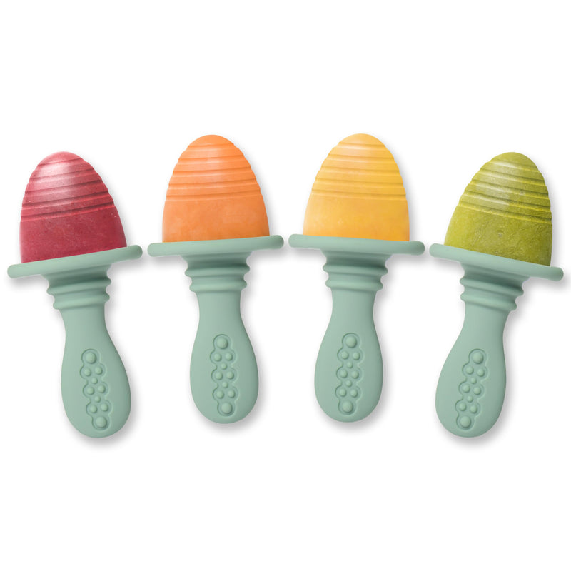 [Australia] - Silicone Petite Pops - Baby Popsicle Mold - BPA Free - Dishwasher Safe - 4 months+ (Sage Green Teether Pops) Sage Green Teether Pops 