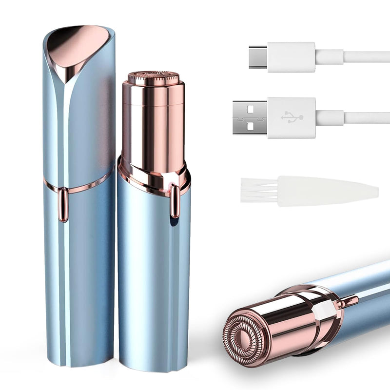 [Australia] - Facial Hair Removal for Women, Electric Painless Facial Hair Remover for Face, Lip, Chin with USB Rechargeable Blue 