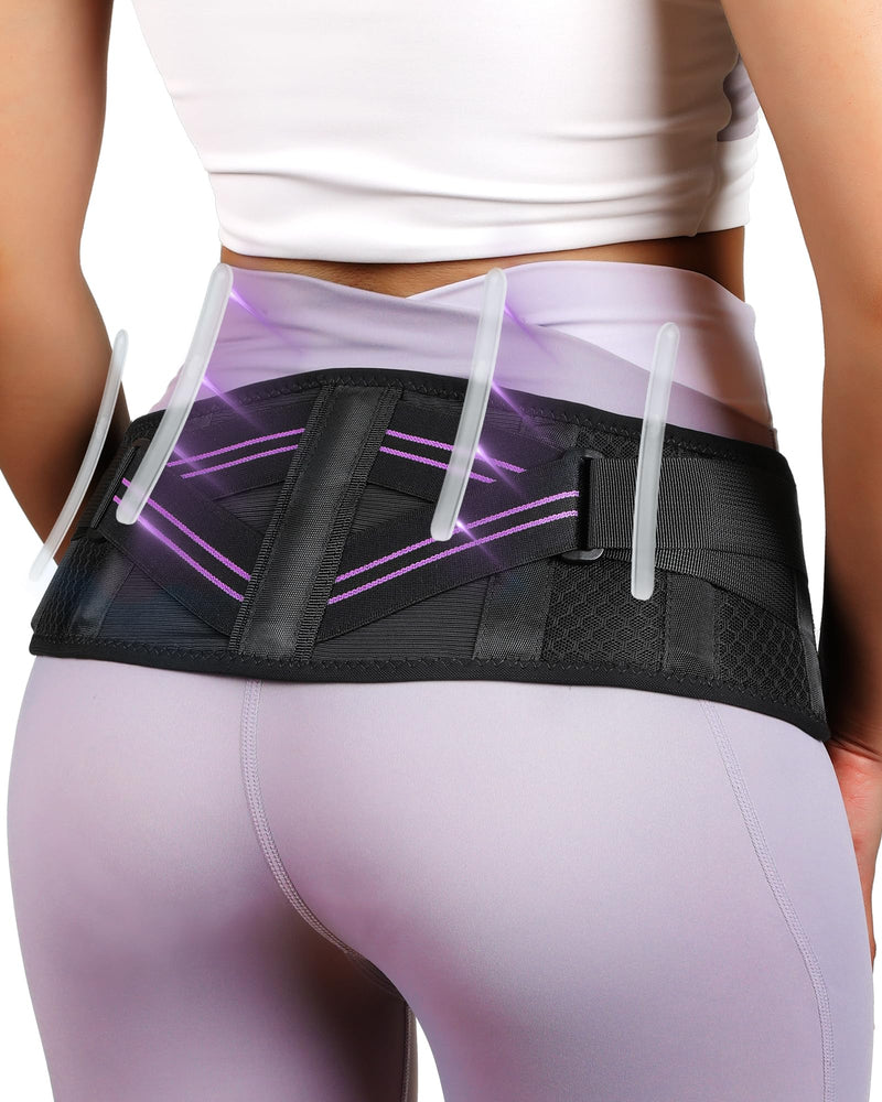 [Australia] - SI Belt for Women with Extra Support Stays, Sacroiliac Belt for SI Joints Pain Relief, Sciatic, Pelvic, Leg, Hip, Lower Back Pain, Hip Compression Wrap, Trochanteric Belt, 360°Anti-slip Medium Violet 
