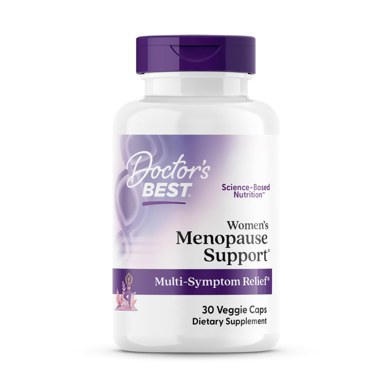 [Australia] - Doctor's Best Womens Menopause Support (Soy Isoflavone, Black Cohosh, Chaste Tree), Multi-Symptom Relief, Non-GMO, Gluten Free, Vegan 30 Veggie Caps 