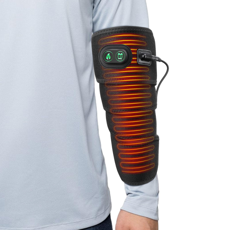 Elbow Heated Pad Wrap for Multiple Body Areas, Flexible Electric Heating Pads for Elbow Arm Wrist Ankle Leg Knee, Fast Heating Body Wrap Heated Brace with 4 Heat Settings, 3 Timing Settings Black